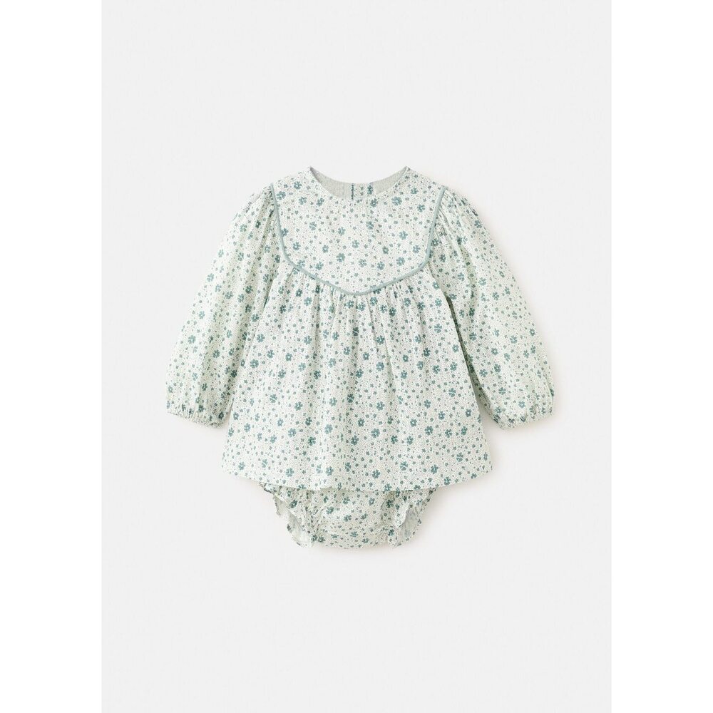 Floral dress and diaper cover